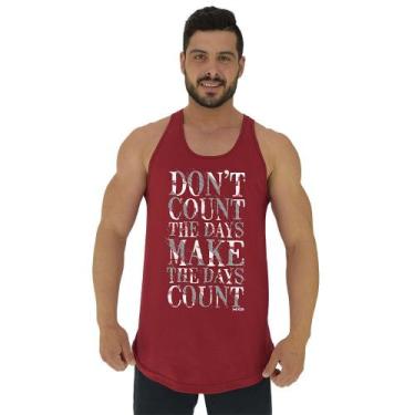 Imagem de Regata Longline Estampada Masculina MXD Conceito Don't Count, Vermelho