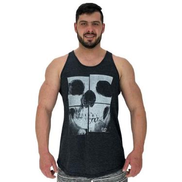 Imagem de Regata Longline Estampada Masculina MXD Conceito Caveira Mosaica, Masc