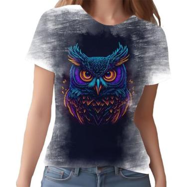 Imagem de Camiseta Camisa Estampada T-shirt Face Coruja Neon Ave 1 - Enjoy Shop,