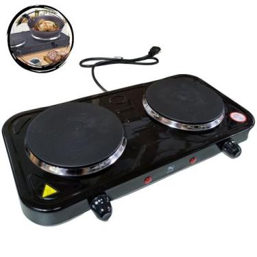 Imagem de Fogareiro Elétrico 2 Bocas 2000w Cooktop 5 Temperaturas 127V - Tesla S