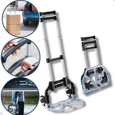 Imagem de Carrinho de Mão para Carga Multiuso de Alumínio Dobrável - Globalmix