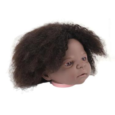 Imagem de Cabeça de Manequim de Boneca Afro, Confeccionada Com Materiais de Primeira Linha Com Penteado Explosivo da Moda para Perucas, Ideal para Modelagem de Cabelo e Prática de