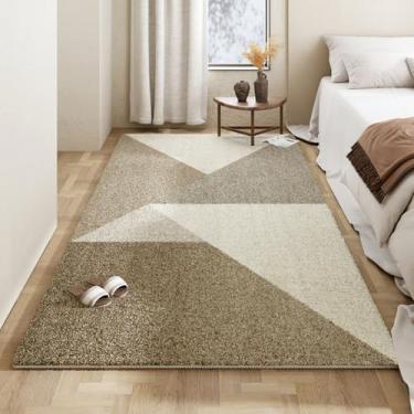 Imagem de Tapete listrado geométrico de luxo, confortável, macio, para sala de estar, bege, cor creme, decoração moderna, tapete para quarto, YHT078, C, 300x400CM