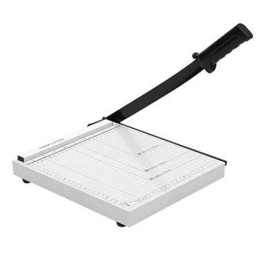 Imagem de Cortador de papel resistente B5, cortador de papel de 28 x 27,9 cm, capacidade de 12 folhas, para cupom, etiqueta, cartolina e scrapbook para escritório e casa (B5)