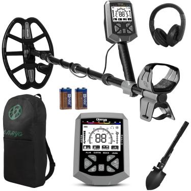 Imagem de Gbnryg Detector de metais para adultos, bobina de busca à prova d'água IP68 de 12 polegadas com sistema de alta precisão, tecnologia avançada de chip DSP, 5 modos com visor LCD retroiluminado para