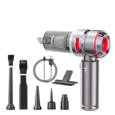 Imagem de Aspirador de pó portátil sem fio com motor sem escova, aspirador portátil de 15000 pa, soprador de pó e bomba manual, 3 em 1, sucção ajustável em 3 velocidades, para carro, escritório, casas