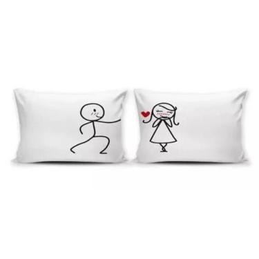 Imagem de Fronhas Personalizadas Casal Namorados Amor Tímido - DOCES RECORDAÇÕES