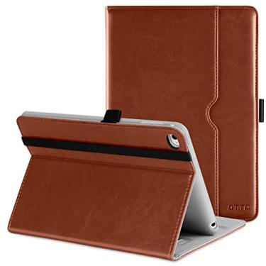 Imagem de DTTO Capa para iPad Mini 4, capa de couro premium com suporte de visualização em vários ângulos e função automática de despertar-hibernar, bolso frontal para Apple iPad Mini 4 - marrom