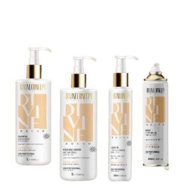 Imagem de Divine Concept Kit Brush Escova Acetinada 4 passos