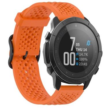 Imagem de Lamshaw Pulseira esportiva Wahoo ELEMNT Rival de liberação rápida, compatível com smartwatch Wahoo ELEMNT Rival (laranja)