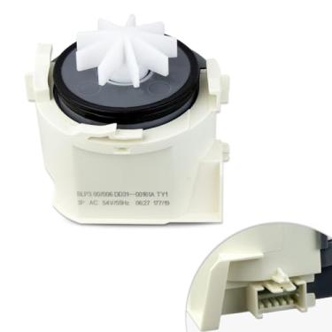 Imagem de Foycow DD31-00016A Motor da bomba de drenagem da máquina de lavar louça - Substituição para bomba de drenagem da lavadora Samsung, número de peça da bomba de drenagem, DD31-00016A AP5917178, PS606350