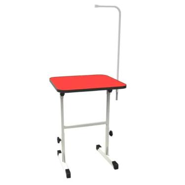 Imagem de Mesa para Tosa Pequena Minag Vermelha com Regulagem de Altura Tampo de 40×60