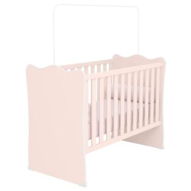 Imagem de Berço Simples Certificado Pelo Inmetro Doce Sonho Rosa - Qmovi, Rosa, 