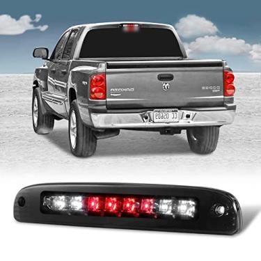 Imagem de Guoord Luzes de freio de 3ª parada de montagem alta, compatível com Dodge Dakota Terceiro Centro de Carga Traseira Traseira 1997-2010 Dodge Dakota Farol Traseiro (Fumaça)