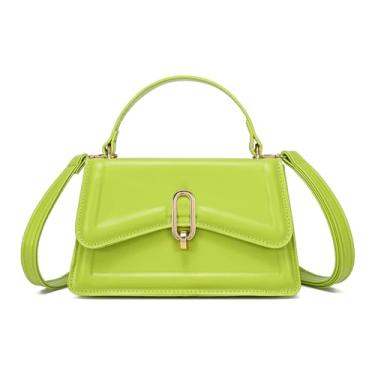 Imagem de XMLiZhiGu Pequena bolsa transversal, linda bolsa feminina moderna, bolsa clutch com alça superior para meninas, nº 8, verde