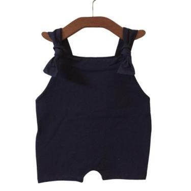 Imagem de Jardineira Curta COLORS para Bebê Menina Menino de Malha com Alça Regu