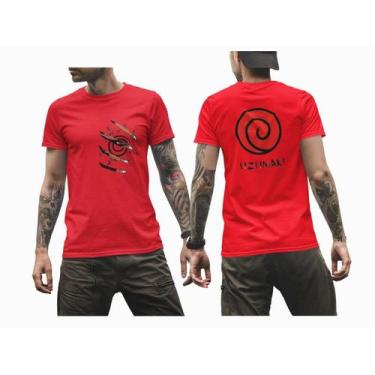 Imagem de Camiseta Anime Naruto Raposa  Algodão Unissex Camisa 100% algodão Naru
