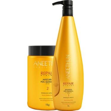 Imagem de Aneethun Repair System Shampoo 1 L + Máscara Pós Química 1kg