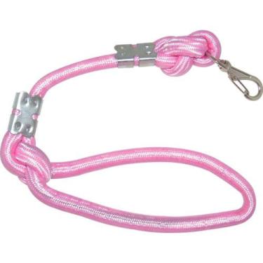 Imagem de Guia para PET Corda com NÓ 60CM X 16MM Rosa Segurança e Conforto - Fur