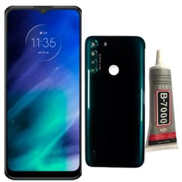 Imagem de Tela Display Lcd Touch Para Moto One Fusion + Tampa Verde + Cola