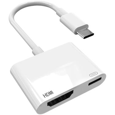 Imagem de Zhpamax Adaptador USB C para HDMI, adaptador HDMI tipo C para 4K com conversor AV digital multiportas PD de 100W para MacBook Pro/Air, iPad Pro/Air, iPhone 15/16, tablets, switch e mais dispositivos