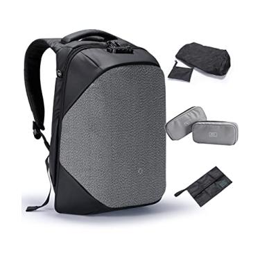Imagem de KORIN Mochila inteligente antifurto HiPack, grande capacidade, bolsa para laptop de 15,6 polegadas com porta de carregamento USB, mochila de viagem impermeável casual para negócios