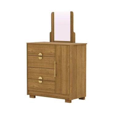 Imagem de Comoda Sapateira Com Espelho Ilha Bela Nature - Vila Rica Móveis