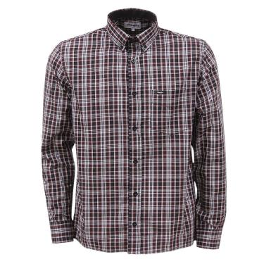 Imagem de Camisa Masculina Manga Longa Xadrez Vinho Wrangler 37882