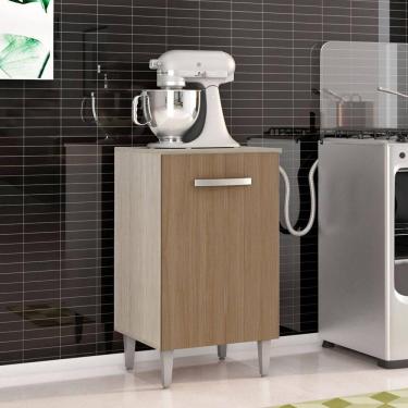 Imagem de Balcão Multiuso Porta Botijão De Gás Angela Elmo/marrom Hr Móveis