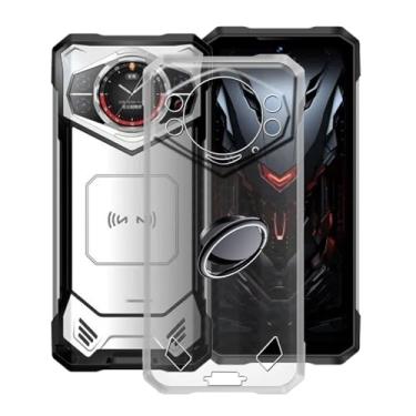 Imagem de KJYFOANI Capa para Doogee S200 X, capa protetora de TPU de silicone macio transparente com [suporte de anel giratório], capa traseira antiqueda à prova de choque para Doogee S200 X (6,7 polegadas