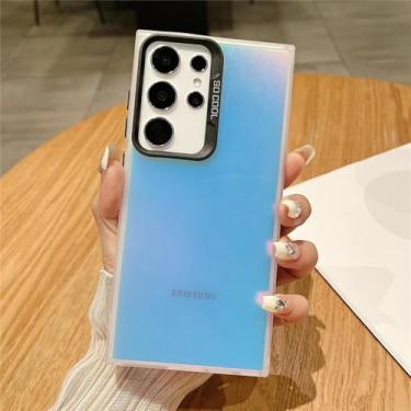 Imagem de HPQWN Para Samsung S24Ultra Laser Glitter Hard Phone Case Capa Fosca (Para Samsung S24Ultra/Laser Roxo)