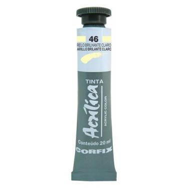 Imagem de Tinta Acrílica 20ml 046 Amarelo Brilhante Corfix, 046 AMARELO BRILHANT