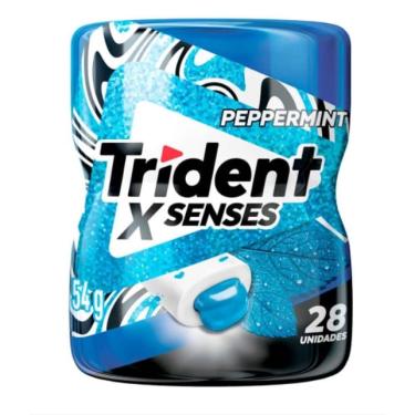 Imagem de Chiclete Trident Hortelã Peppermint X Senses Pote 54g