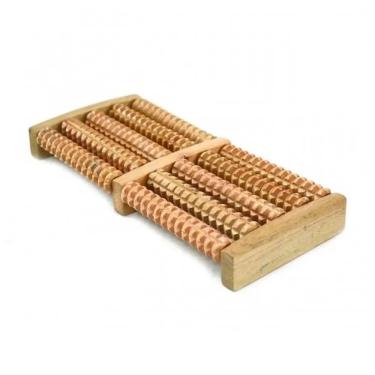 Imagem de Massageador Alívio Pés Madeira Shiatsu Relaxamento