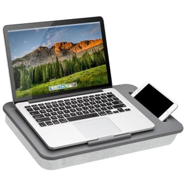 Imagem de Mesa de colo LAPGEAR Sidekick 44215, com suporte para laptop e smartphone, para laptops de até 15,6 polegadas, cinza