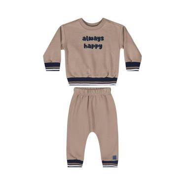 Imagem de Conjunto com Blusão e Calça em Moletom para Bebê Menino Quimby-Masculino