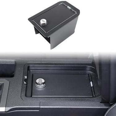 Imagem de Heutamo Cofre de apoio de braço para console SAFECenter compatível com Toyota Land Cruiser 250 Prado LC250 J250 2024 2025, caixa de armazenamento de console central cofre com senha combo de 3 dígitos