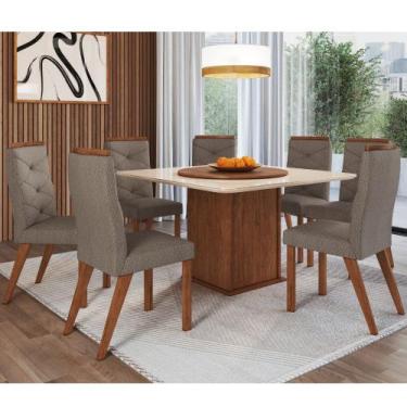 Imagem de Conjunto Sala de Jantar Mesa com 8 Cadeiras Ref 138/23 Zamarchi, Canel