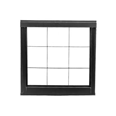 Imagem de Janela Com Grade Reforçada Trava de Segurança - Vettoretti, Preto