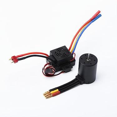 Imagem de Daconovo Motor sem escova 3650 4500KV com substituição combinada ESC 60A para HSP HPI 1:8/1:10 Controle remoto para carro e peça de barco