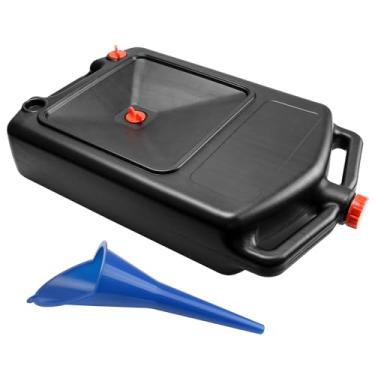 Imagem de CHAR YONG Bandeja De Drenagem Óleo 12 Litros, Perfil Baixo E Funil Multiuso Para Proteção Contra Derramamento, Adequada A Maioria Dos Quadriciclos, Tratores, Cortadores Grama, Motocicletas Veículos