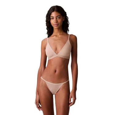 Imagem de Calvin Klein Sutiã feminino triangular levemente forrado, Cedro, XP