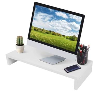 Imagem de Suporte Base Para Monitor Mdf Ergonômico Mesinha Home Office Mesa Gamer Suporte Apoio P/ Tv Notebook MDF Escritório Base(Simples Freijó)