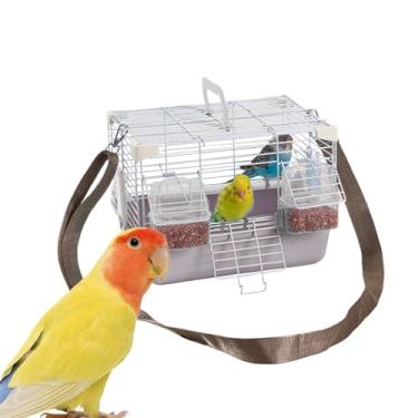 Imagem de Gaiola de pássaro, gaiola de periquito,CAGA DE TRANSPORTE DE VIAGEM PORTÁVEL - Com alça, suprimentos para pequenos animais pesados ​​para cockatiels peony pergulamentados pérola munias