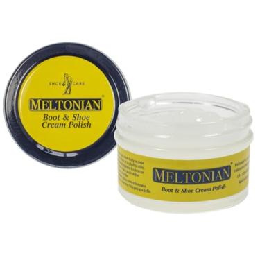 Imagem de Meltonian Esmalte creme para sapatos - Cera natural e óleos - Esmalte marrom e preto para couro - restaura e protege, mais de 60 cores, Creme delicado, 1.7 oz