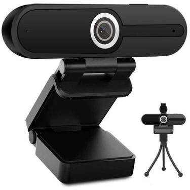 Imagem de Webcam UHD 4K com microfone: câmera web USB de 8 MP com obturador e tr