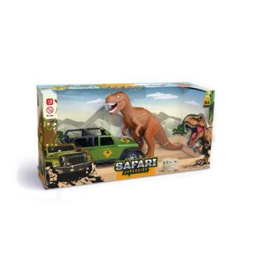 Imagem de Brinquedo Infantil Carrinho Safari e Tiranossauro Rex - BS TOYS