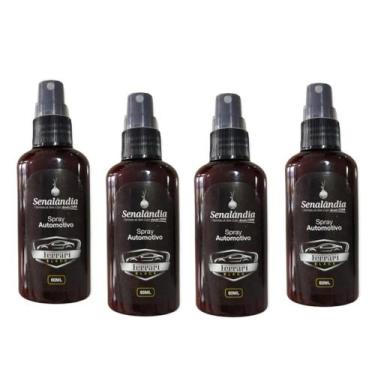 Imagem de Kit 4 Cheirinho de Carro Odorizador Automotivo Aromatizador Spray 60ml