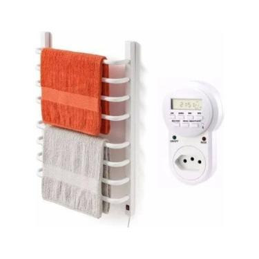 Imagem de Toalheiro Termico Grande Branco 220V Direito + Timer Digital
