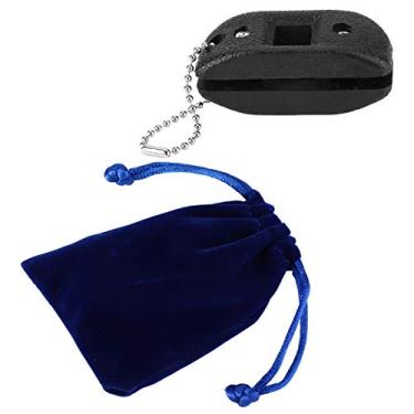 Imagem de DAUERHAFT Apontador de lâmina de patinação no gelo, ferramenta de amolar manual de diamantes, apontador de lâmina portátil de patins de gelo, 2,61,21 cm, material de areia, preto, com bolsa, para lâmina de patins de gelo